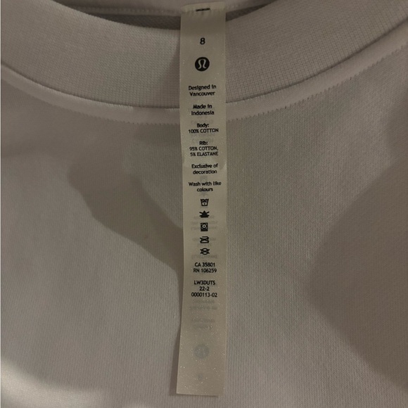 Lululemon Athletica Classic White Sweatshirt - Picture 3 of 5